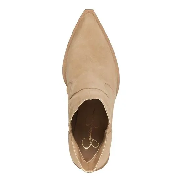 JESSICA SIMPSON Womens Brown Leeshi Slip On Leather Western Boot 9 M - Picture 3 of 4